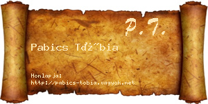 Pabics Tóbia névjegykártya